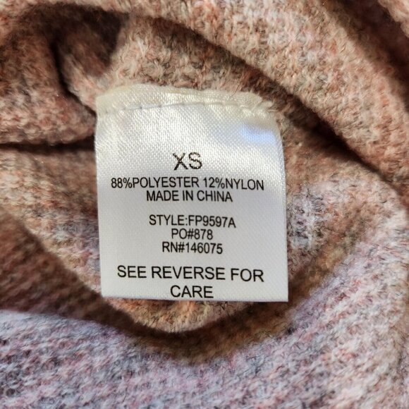 Free People NWT Think Thermal Henley Top Womens XS Pink Waffle Knit Long Sleeve - Picture 8 of 9